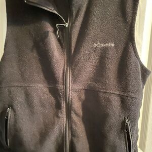 Womens Columbia Black Fleece Vest XL